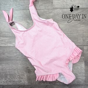 Aleumdr Striped One Piece Swimsuit Size 4-5Y